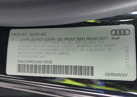 2018 Audi A7 3.0T Premium Plus z USA, uszkodzony, nr VIN WAU23AFC4JN014539